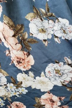 Baltic Born Fabric Swatch - Sicily Satin | Blue Floral