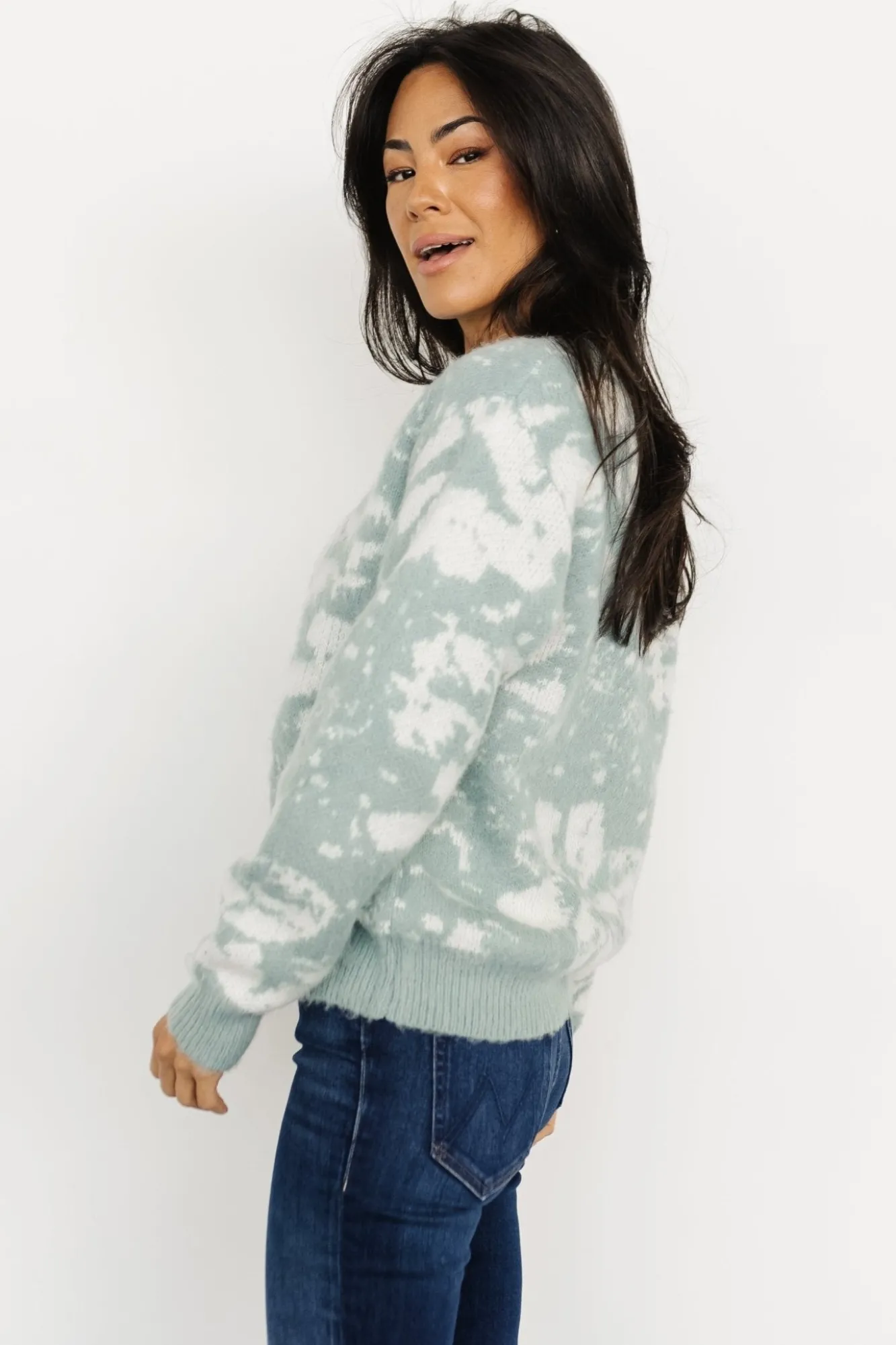 Baltic Born Fairbanks Sweater | Blue Sage Print
