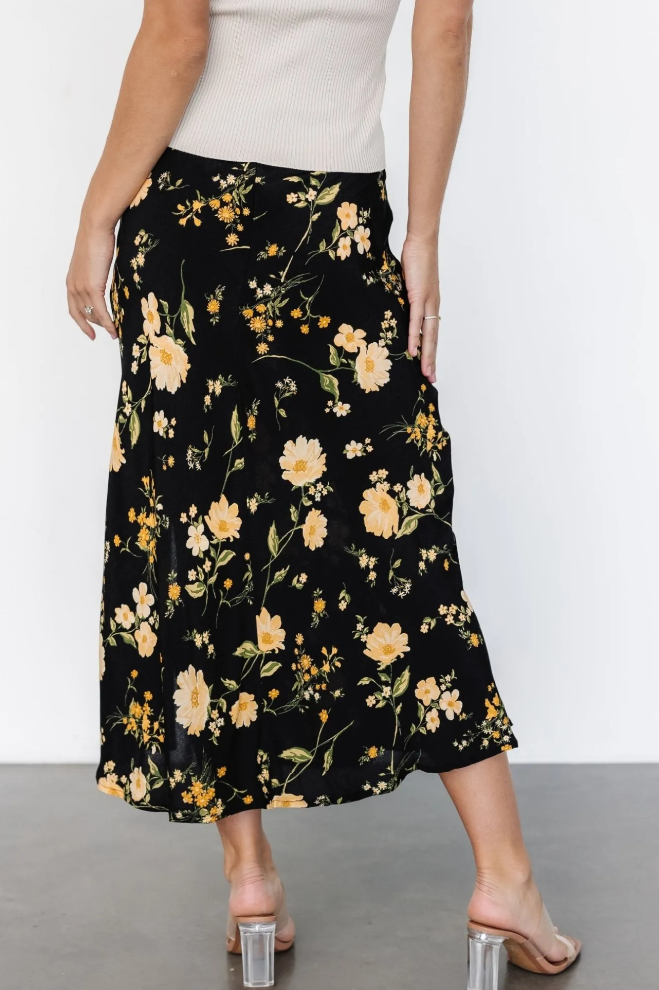 Baltic Born Fairchild Skirt | Black Floral