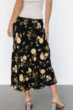 Baltic Born Fairchild Skirt | Black Floral
