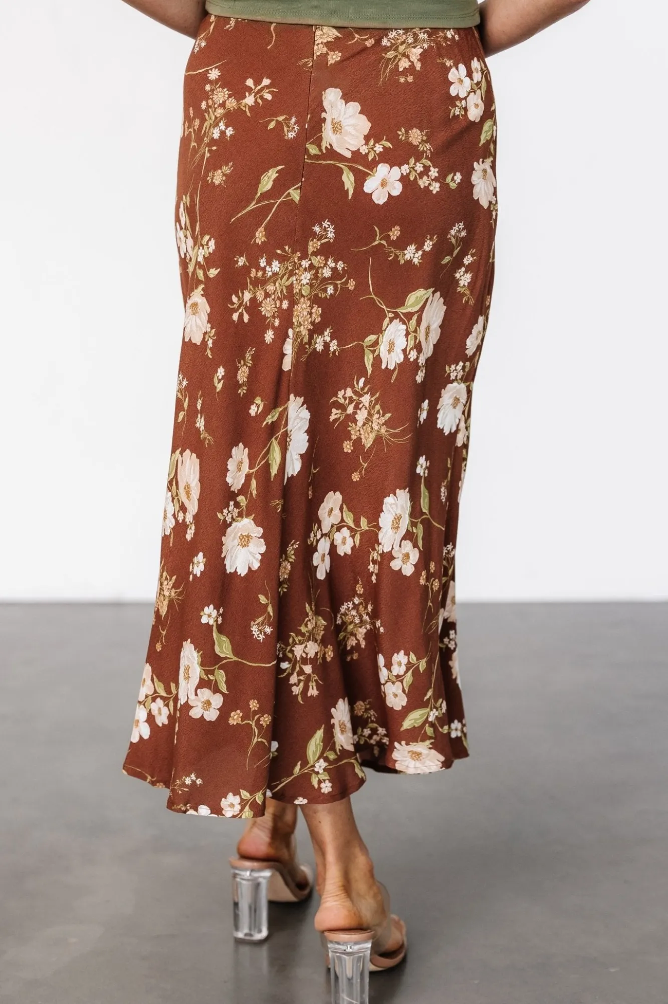 Baltic Born Fairchild Skirt | Brown Floral