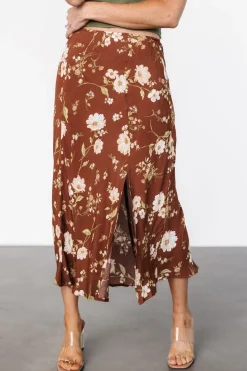 Baltic Born Fairchild Skirt | Brown Floral