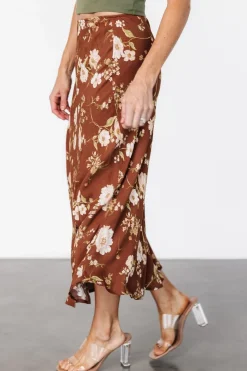 Baltic Born Fairchild Skirt | Brown Floral