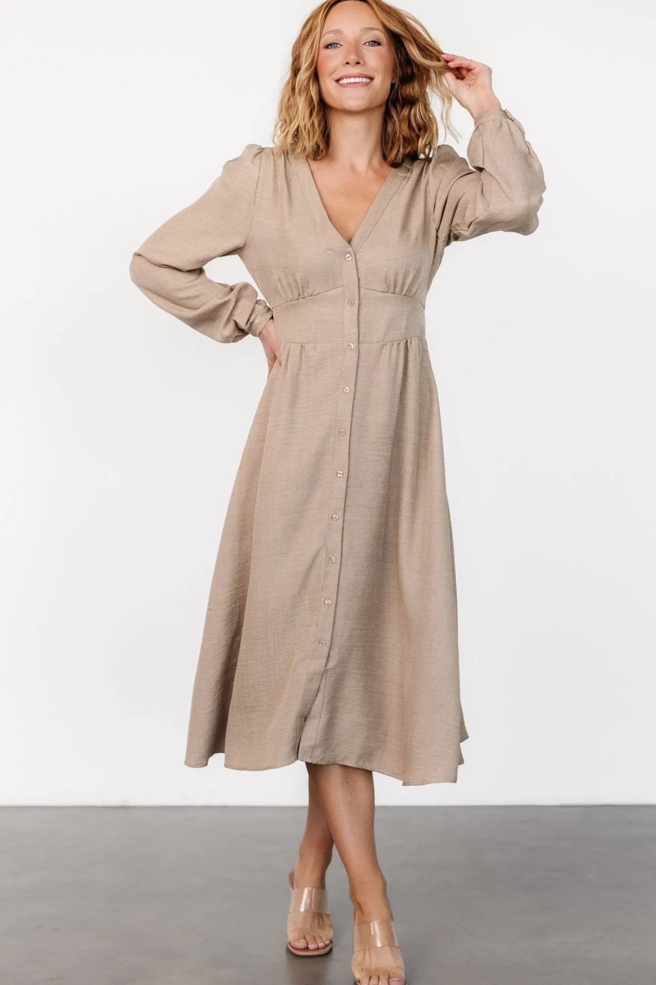 Baltic Born Faith Button Midi Dress |