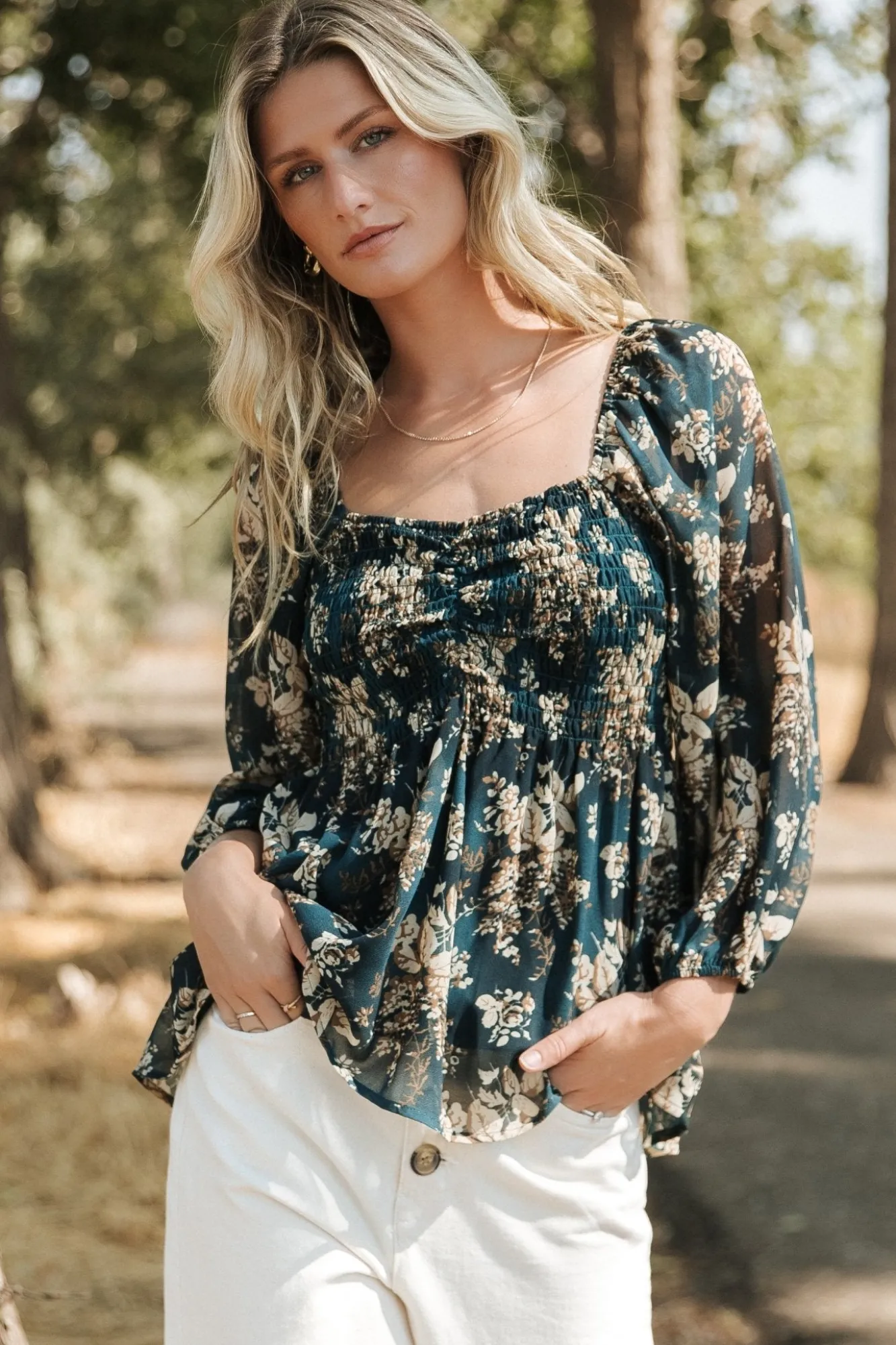 Baltic Born Fenna Smocked Top | Topaz Floral