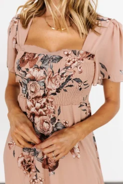 Baltic Born Fleur Maxi Dress | Nude Floral