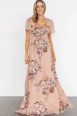 Baltic Born Fleur Maxi Dress | Nude Floral