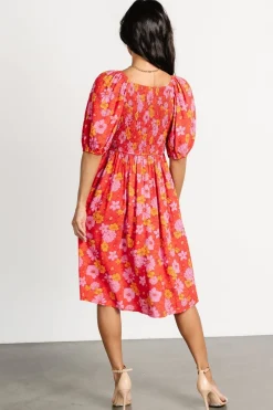 Baltic Born Gabbie Short Dress | Red Multi Floral