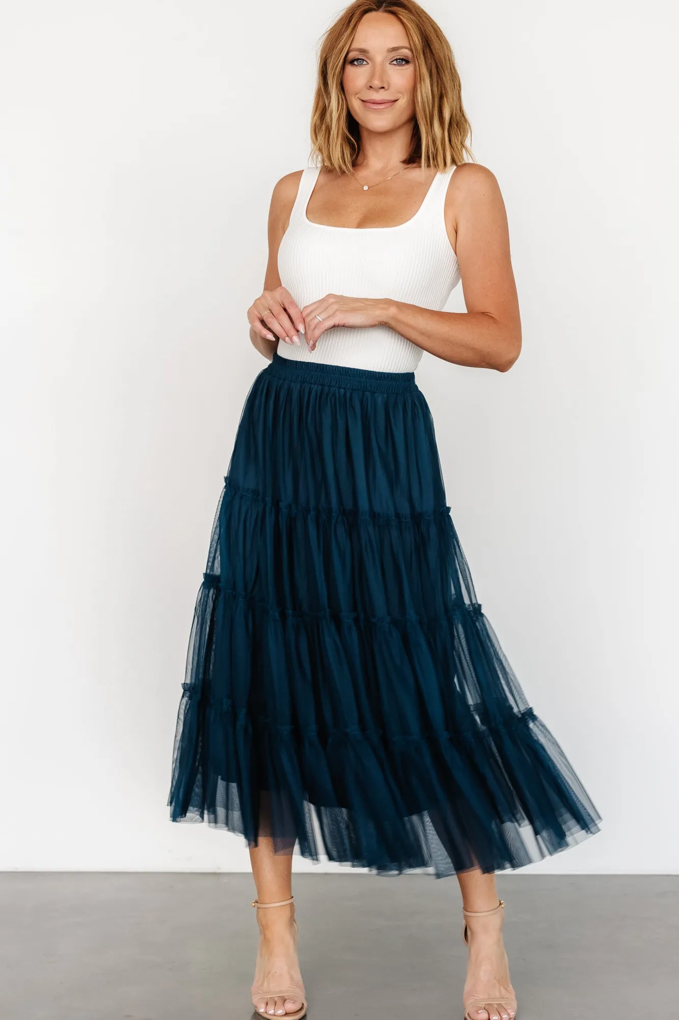 Baltic Born Galena Tulle Skirt | Deep Topaz