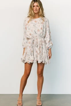 Baltic Born Galia Mini Dress | Beige Floral
