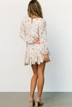 Baltic Born Galia Mini Dress | Beige Floral