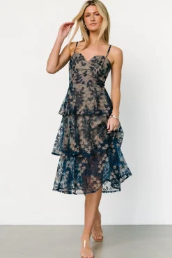 Baltic Born Georgiana Embroidered Midi Dress |