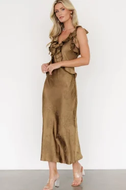 Baltic Born Gianni Satin Ruffle Dress |