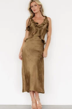 Baltic Born Gianni Satin Ruffle Dress |
