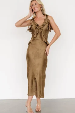 Baltic Born Gianni Satin Ruffle Dress |
