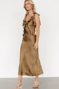 Baltic Born Gianni Satin Ruffle Dress |