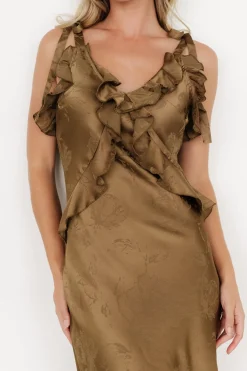 Baltic Born Gianni Satin Ruffle Dress |