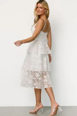 Baltic Born Giavanna Tiered Midi Dress | Off White