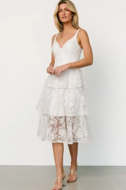 Baltic Born Giavanna Tiered Midi Dress | Off White