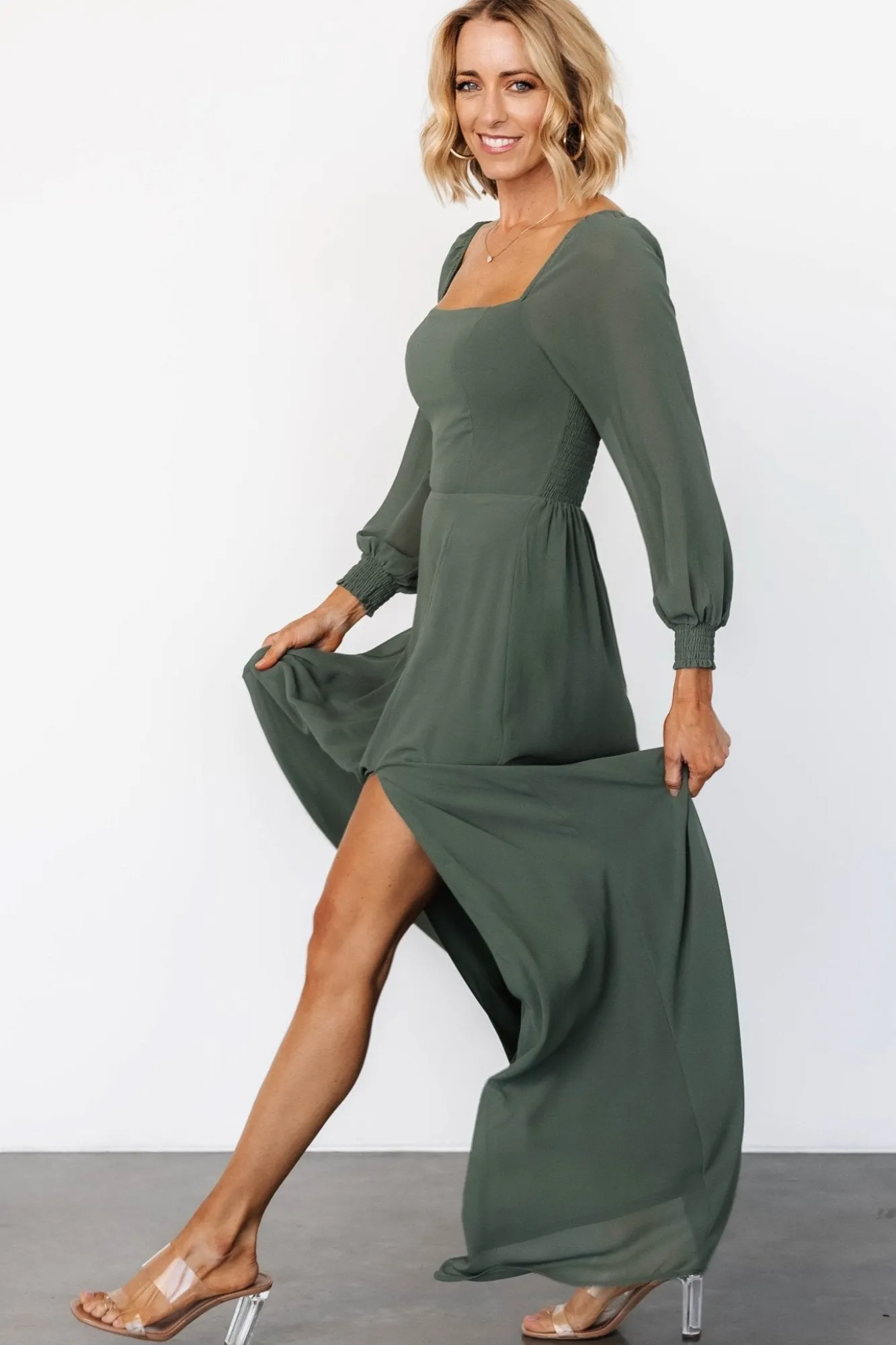 Baltic Born Giselle Maxi Dress | Dark Sage