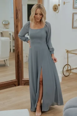 Baltic Born Giselle Maxi Dress | Dusty Blue
