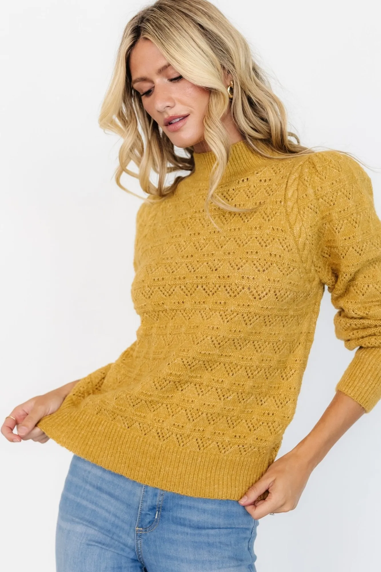 Baltic Born Grayson Sweater | Vintage Mustard