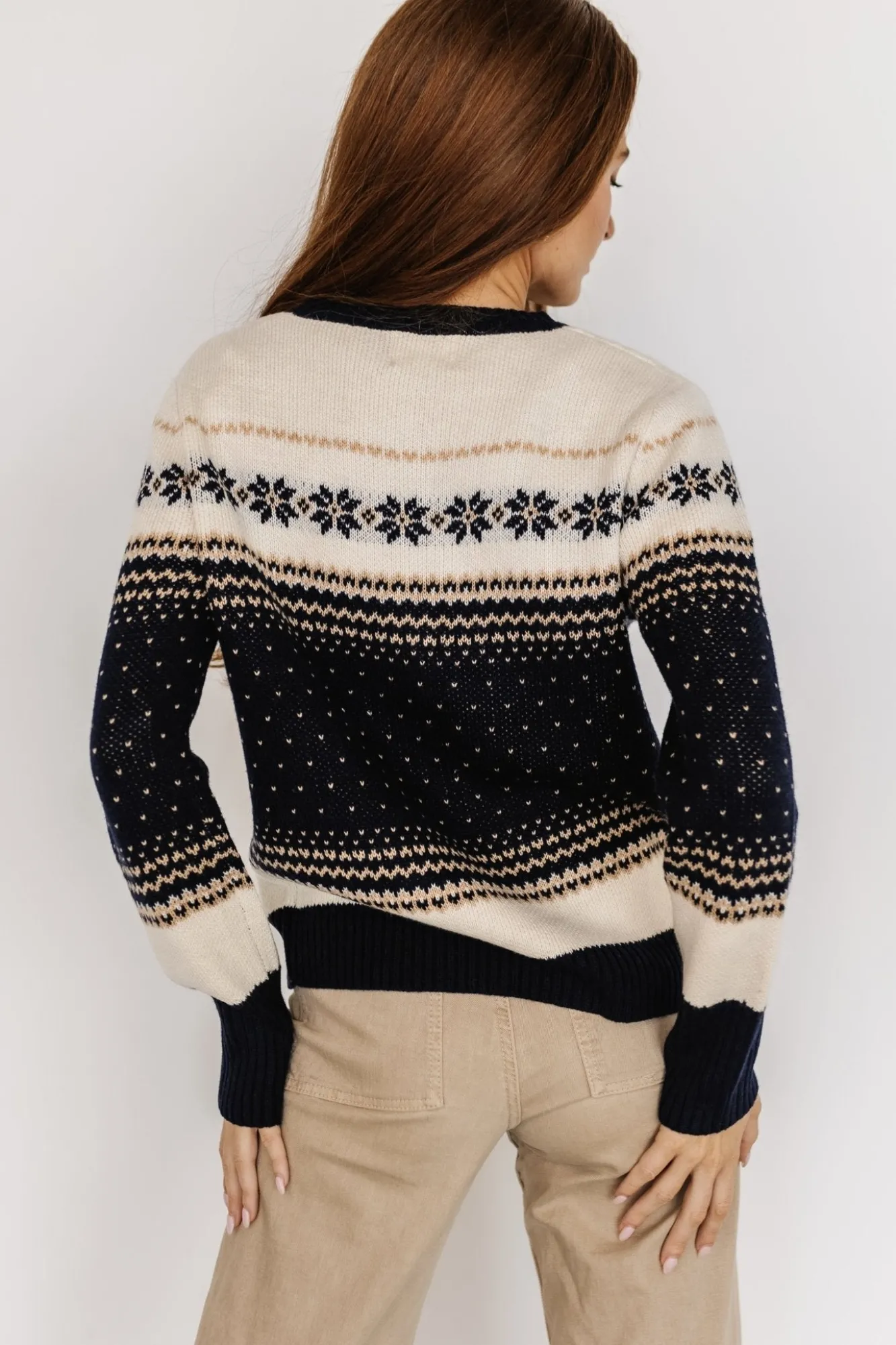 Baltic Born Griffin Knit Sweater | Navy Multi