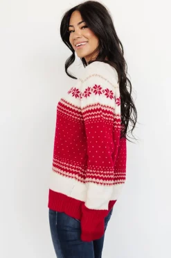 Baltic Born Griffin Knit Sweater | Red Multi
