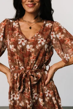 Baltic Born Hailey Short Dress | Rust Floral