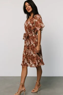 Baltic Born Hailey Short Dress | Rust Floral