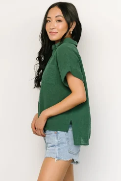 Baltic Born Hammond Short Sleeve Top | Dark Green
