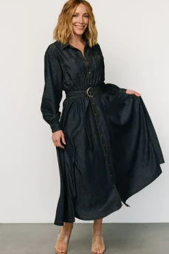 Baltic Born Hansel Long Sleeve Denim Dress | Dark Blue