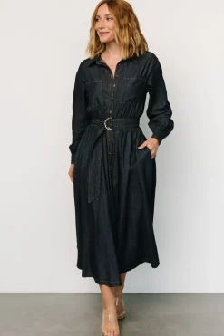 Baltic Born Hansel Long Sleeve Denim Dress | Dark Blue