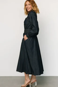 Baltic Born Hansel Long Sleeve Denim Dress | Dark Blue