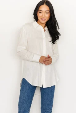 Baltic Born Harlan Linen Button Down Top | Off White