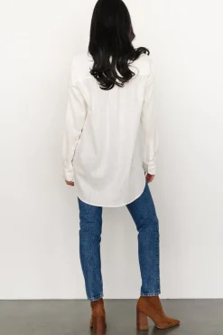 Baltic Born Harlan Linen Button Down Top | Off White