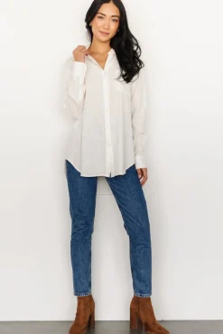 Baltic Born Harlan Linen Button Down Top | Off White
