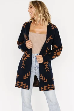 Baltic Born Hays Oversized Cardigan | Navy + Camel