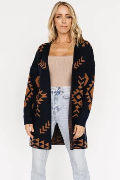 Baltic Born Hays Oversized Cardigan | Navy + Camel