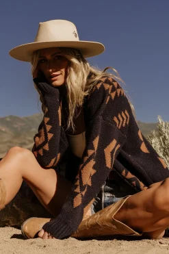 Baltic Born Hays Oversized Cardigan | Navy + Camel