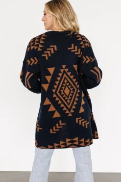 Baltic Born Hays Oversized Cardigan | Navy + Camel