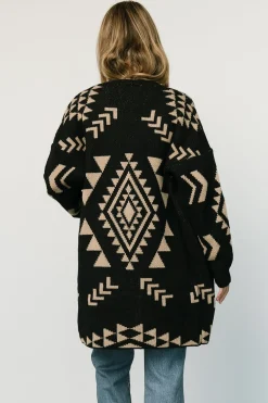 Baltic Born Hays Oversized Cardigan | Black + Tan