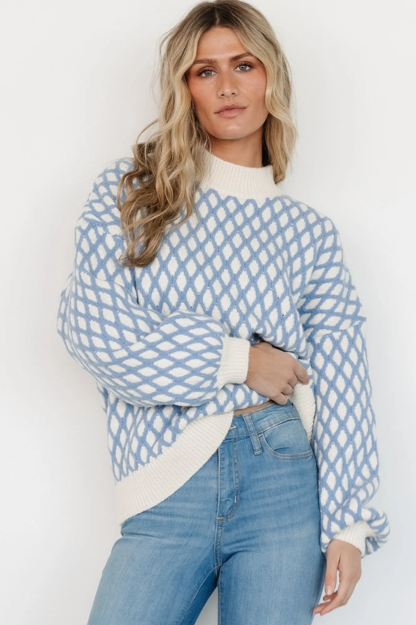 Baltic Born Hendrix Diamond Knit Sweater |
