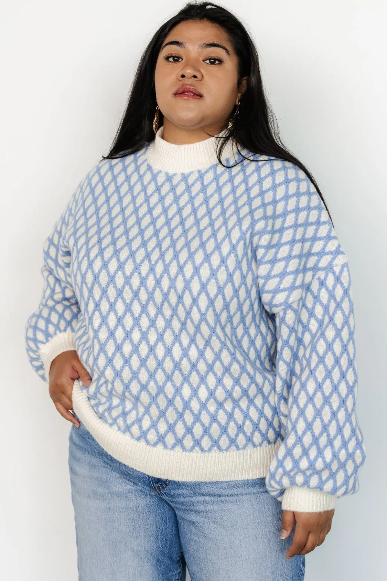 Baltic Born Hendrix Diamond Knit Sweater |