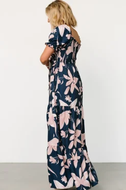 Baltic Born Hilaria Maxi Dress | Navy + Blush