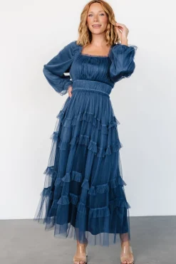 Baltic Born Hilda Tulle Maxi Dress | Vintage Navy