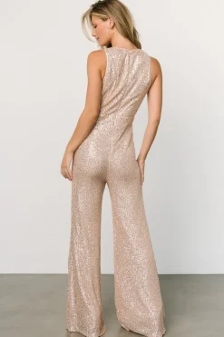 Baltic Born Hillary Sequin Jumpsuit | Rose Gold