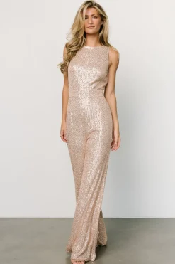 Baltic Born Hillary Sequin Jumpsuit | Rose Gold
