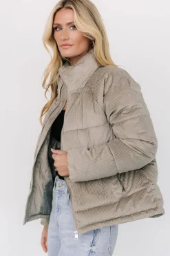 Baltic Born Holden Corduroy Puffer Jacket | Dusty Sage