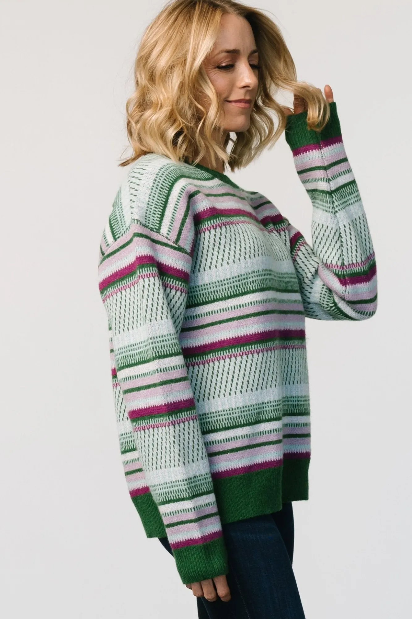 Baltic Born Holmes Sweater | Green Multi